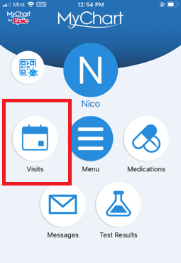 MyChart menu icon