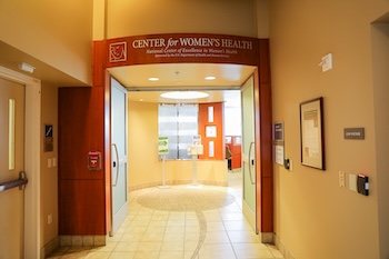 The entrance to the Center for Women’s Health in the Kohler Pavilion at OHSU.