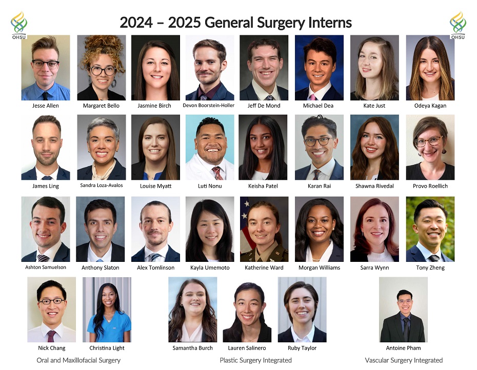 2024-2025 Surgery Resident Photo Roster - Interns