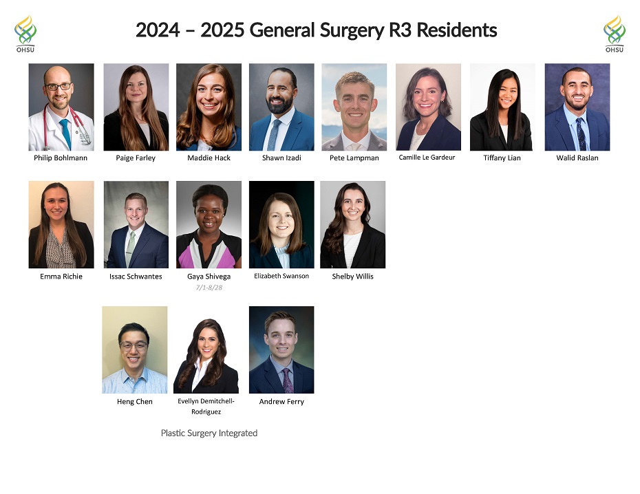 2024-2025 Surgery Resident Photo Roster - R3