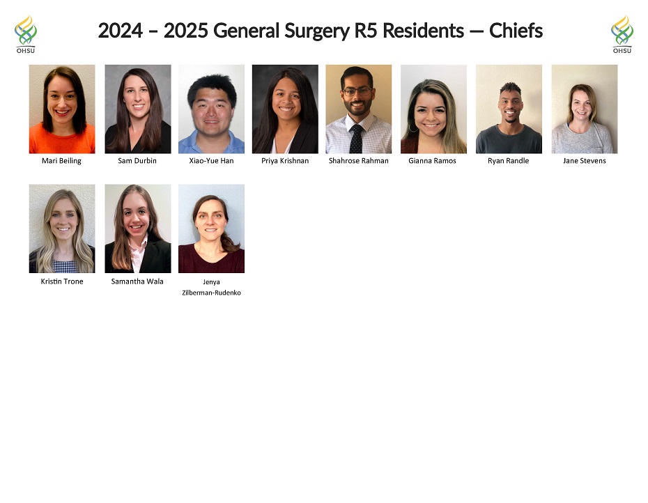 2024-2025 Surgery Resident Photo Roster - R5
