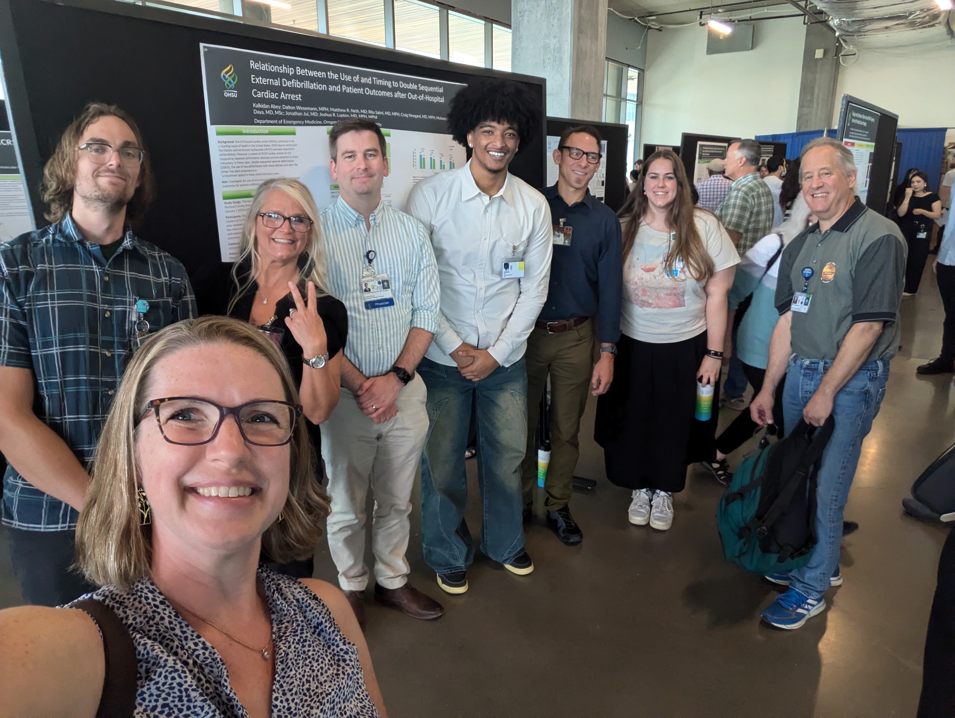 L to R: Jenny Cook, Jeff Smith, Denise Griffiths, Josh Lupton, Kalkidan Abey, Craig Newgard, Maja Strusinska-Thayer, Sean Babcock