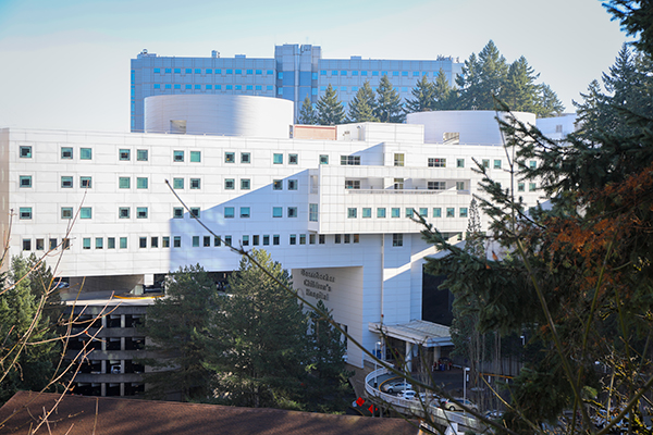 A view of OHSU Doernbecher Children’s Hospital.