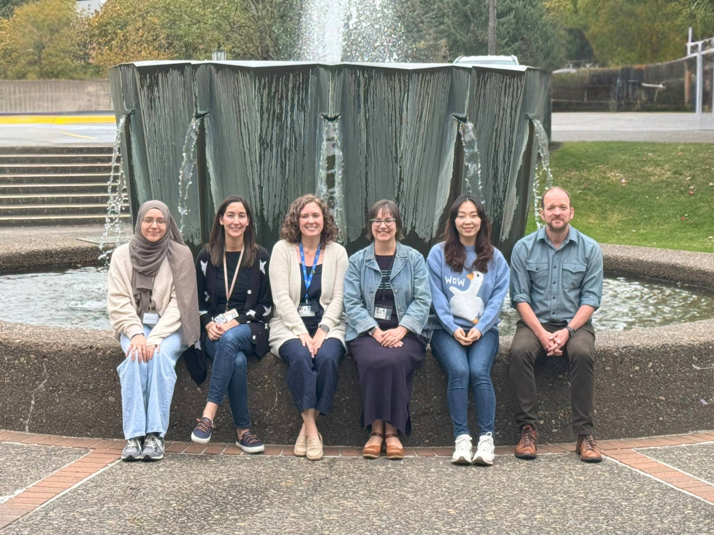 Gillingham lab members. From left to right: Ayah Asal, Gabriela Elizondo, Ashley Gregor, Melanie Gillingham, Hak Chung, Garen Gaston