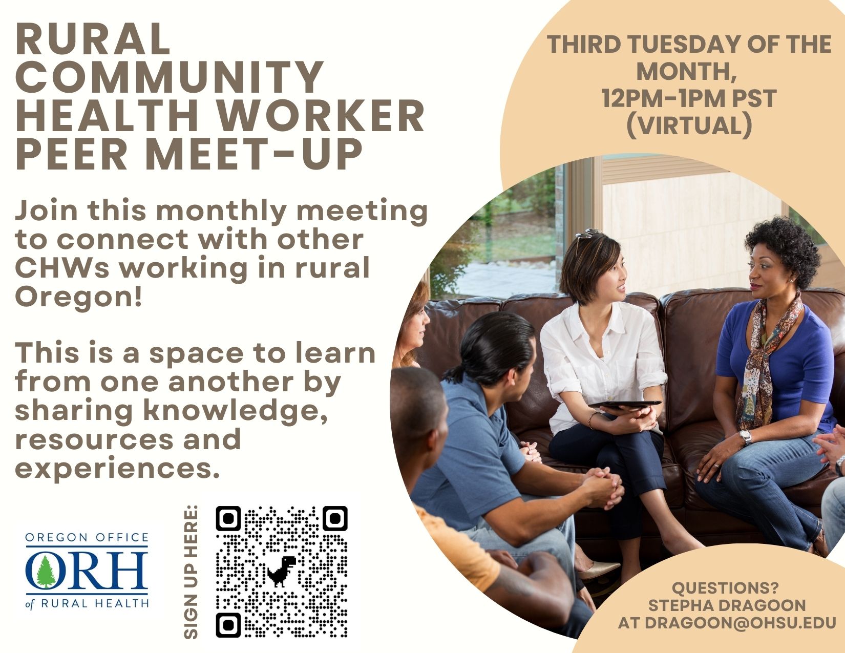 Rural CHW Peer Meet up flyer