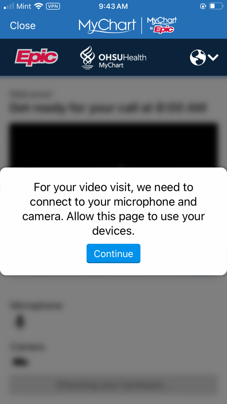 Connect to mic and cam